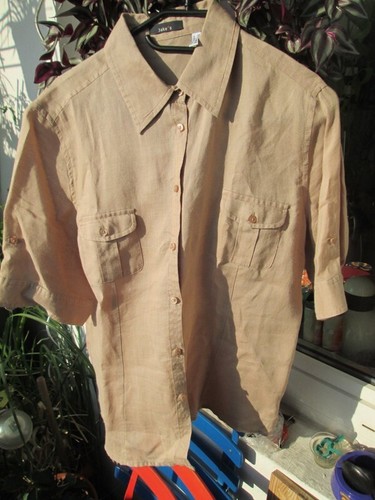 Hellbraune leinenbluse von - leinenbluse,