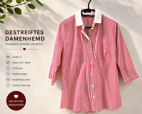 Gestreiftes damenhemd rot - gestreiftes,